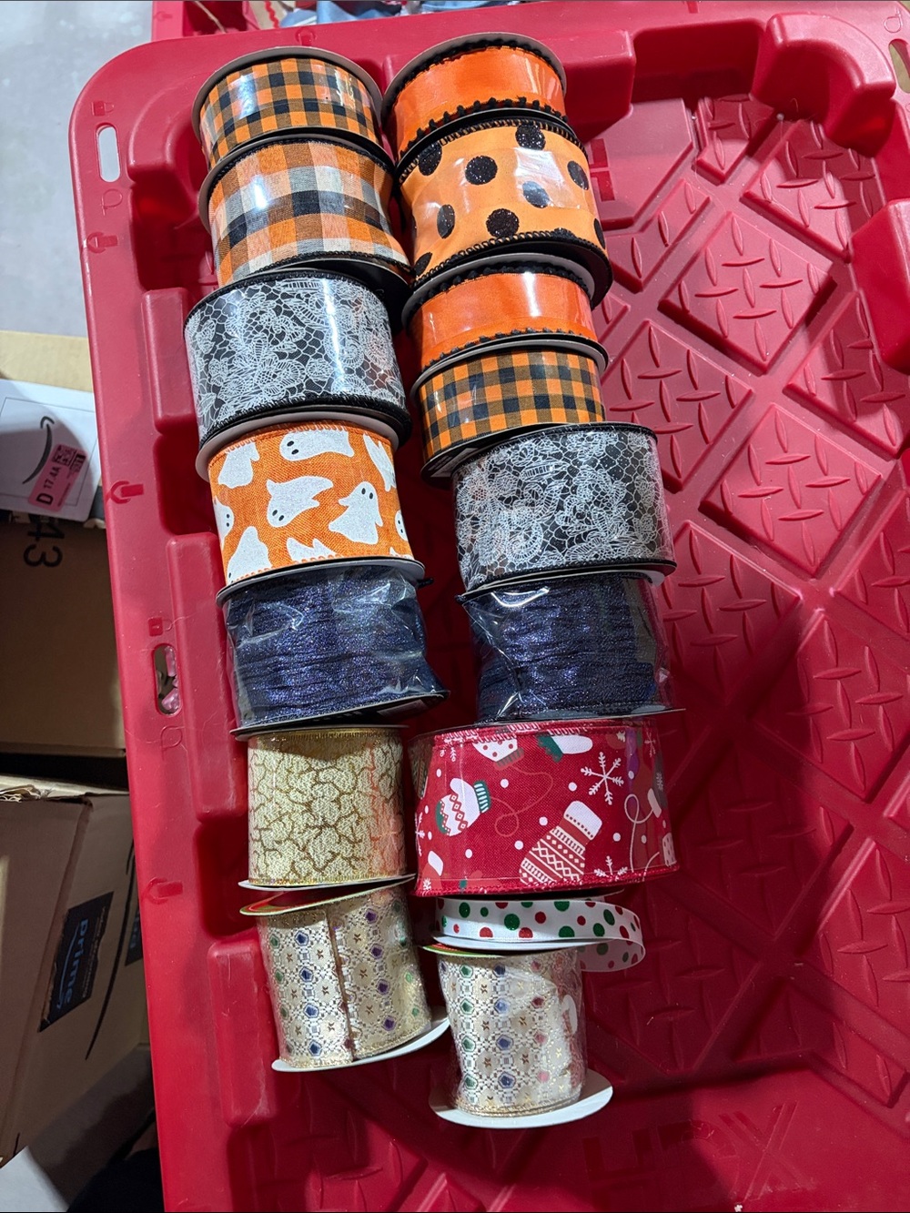 Assorted Halloween and Christmas Ribbon Bundle - Party & Craft Ribbon